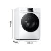 10kg Washing Machine & 7kg Dryer – Freestanding Front Load with Steam Care & Woolmark Certification, White