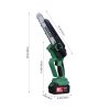 Living and Home 6 Inch & 8 Inch Portable Cordless Electric Chainsaw with 2 Batteries