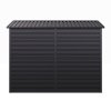 Living and Home 4x8ft Outdoor Storage Shed, Galvanized Steel Garden Shed Lockable with Double Doors & 2 Vents