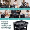 Living and Home 5-Drawer Plastic Salon Trolley Cart on Wheels, Rolling Hairdressing Storage Organizer