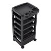 Living and Home 5-Drawer Plastic Salon Trolley Cart on Wheels, Rolling Hairdressing Storage Organizer