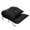 Living and Home Comfortable 8cm Thick Lounge Cushion, Bench Chair, Black