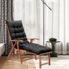 Living and Home Comfortable 8cm Thick Lounge Cushion, Bench Chair, Black