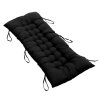 Living and Home Comfortable 8cm Thick Lounge Cushion, Bench Chair, Black