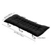 Living and Home Comfortable 8cm Thick Lounge Cushion, Bench Chair, Black