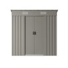 Living and Home 6.36 x 3.97FT Pent Roof Metal Garden Storage Shed with Lockable Sliding Doors, Matte Grey Sparkling