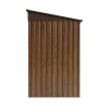 Living and Home 6.36 x 3.97FT Pent Roof Metal Garden Storage Shed with Lockable Sliding Doors, Brown Wood Grain