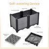 60cm W Rectangular Plastic Raised Garden Bed Planter Box with Water Reservoir