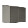 Living and Home 4.71 x 8.86FT Metal Pent Roof Garden Storage Shed, Grey