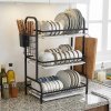 Living and Home 3-Tier Dish Drainer Draining Rack with Drying Trays
