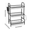 Living and Home 3-Tier Dish Drainer Draining Rack with Drying Trays