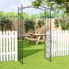 Black Garden Metal Arch, 110cm W x 45cm D x 230cm H