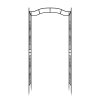 Black Garden Metal Arch, 110cm W x 45cm D x 230cm H