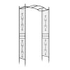 Black Garden Metal Arch, 110cm W x 45cm D x 230cm H