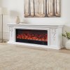 Living and Home TV Stand Electric Fireplace Adjustable Flame with Remote