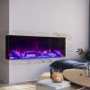 60inch 3-Sided Built-in Smart Electric Fireplace with Crackling Sound