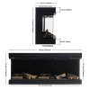 60inch 3-Sided Built-in Smart Electric Fireplace with Crackling Sound