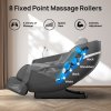 Living and Home Zero Gravity Full Body Massage Chair, PU Leather Electric Recliner with Touch Screen Control, Back Heating, Bluetooth Speaker, Full Body Airbag Massage, Foot Rollers and USB Charging