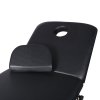 Living and Home Electric Height Adjustable Massage Table, Reclining Facial Spa Bed with Backrest Adjustment, Mobile Beauty Tattoo Bed with Wheels, 180cm Black PU Salon Treatment Bed