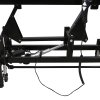 Living and Home Electric Height Adjustable Massage Table, Reclining Facial Spa Bed with Backrest Adjustment, Mobile Beauty Tattoo Bed with Wheels, 180cm Black PU Salon Treatment Bed