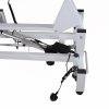Living and Home Electric Height Adjustable Massage Table, Reclining Beige Facial Spa Bed with Manual Backrest, Mobile Beauty Tattoo Bed with Wheels, 180cm Salon Treatment Bed