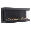 50inch 3-Sided Freestanding Smart Electric Fireplace with Remote Control, 12 Flame Colours and 5 Brightness Modes