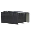  10.83ft x 8ft Garden Metal Storage Shed with Log Storage