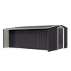  10.83ft x 8ft Garden Metal Storage Shed with Log Storage