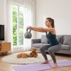 Grey 30lbs Strength Training Kettlebell with Non-Slip Handle