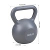 Grey 30lbs Strength Training Kettlebell with Non-Slip Handle