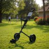 2 Wheel Folding Golf Push Pull Cart with Convenient Handle