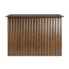 Living and Home 7.81 x 4.3FT Pent Roof Metal Garden Storage Shed, 3D Wood Grain Finish with Foundation, Vents & Sliding Doors