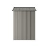 Living and Home 6.56 x4.07FT Grey Aluminium Color Metal Storage Shed, Apex Roof with Lockable Hinged Doors & Vents