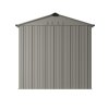 Living and Home 6.56 x4.07FT Grey Aluminium Color Metal Storage Shed, Apex Roof with Lockable Hinged Doors & Vents