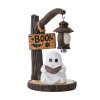 Living and Home Halloween Ghost Reading Book Lamp Figurine