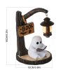 Living and Home Halloween Ghost Reading Book Lamp Figurine