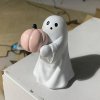 Living and Home Halloween Ghost Hugging Pumpkin Figurine