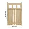 76x120cm Outdoor Wooden Garden Gate Fence Door