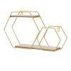 Honeycomb Modern Hexagonal 2 Tier Wall Floating Shelf