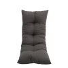 Dark Grey Rectangular Tufted Bench Cushion Seat Pad