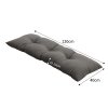 Dark Grey Rectangular Tufted Bench Cushion Seat Pad