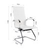 Office Chair Dining Seat PU Leather, White