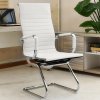Office Chair Dining Seat PU Leather, White