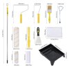 Living and Home 17-Piece Paint Roller & Tray Set with Extension Pole