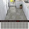 Living and Home 36Pcs Self-Adhesive Flooring Tile Set, 15x30cm, Grey Marble Effect