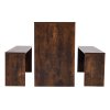 Living and Home 100x47cm Retro Dining Table Set with 2 Stools