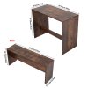 Living and Home 100x47cm Retro Dining Table Set with 2 Stools