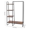 Living and Home Freestanding Clothes Rack with Shelves