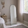 Modern Arched Metal Floor Mirror, 60cm W x 165cm H
