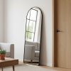 Modern Arched Metal Floor Mirror, 60cm W x 165cm H